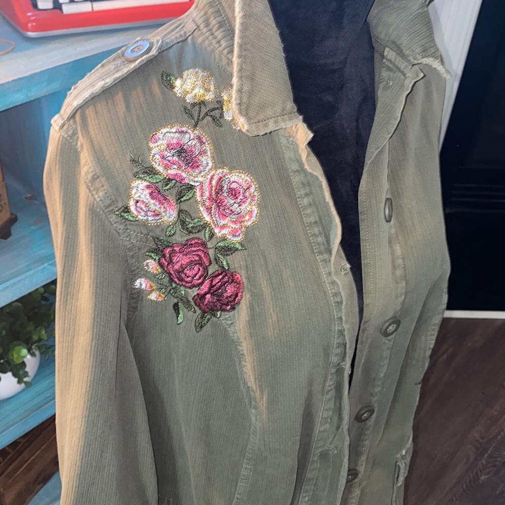 Floral Distressed Jacket